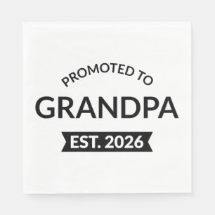 Promoted To Grandpa Est. 2026 II Napkin