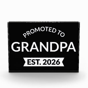 Promoted To Grandpa Est. 2026 II Photo Block