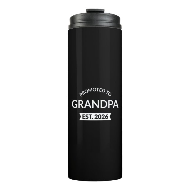 Promoted To Grandpa Est. 2026 II Thermal Tumbler (Front)