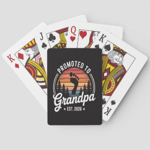 Promoted to Grandpa est. 2026 Playing Cards