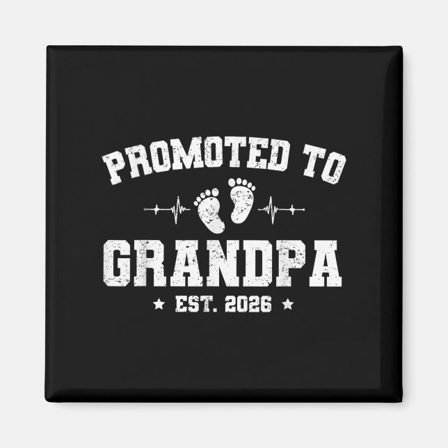 Promoted To Grandpa Est 2026 Pregnancy Announcemen Magnet (Front)