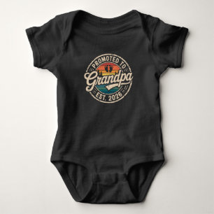 Promoted To Grandpa Est 2026 Pregnancy Retro Baby Bodysuit