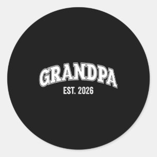 Promoted To Grandpa Est 2026 Soon To Be Grandpa Lo Classic Round Sticker
