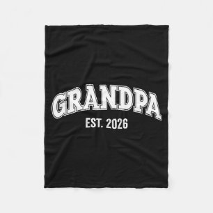 Promoted To Grandpa Est 2026 Soon To Be Grandpa Lo Fleece Blanket