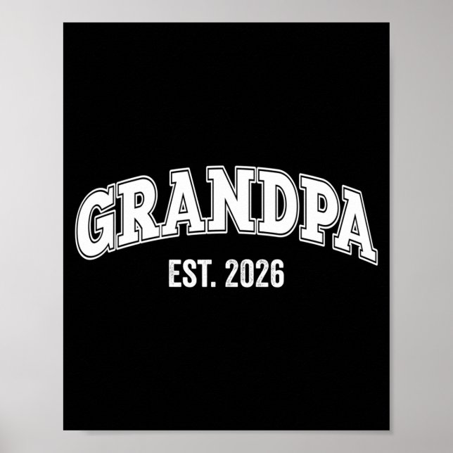 Promoted To Grandpa Est 2026 Soon To Be Grandpa Lo Poster (Front)