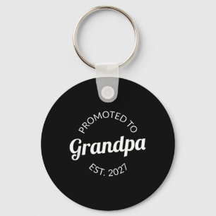 Promoted to Grandpa Est 2027 New Grandfather Papa Key Ring