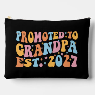 Promoted To Grandpa Est 2027 New Papa Accessory Pouch