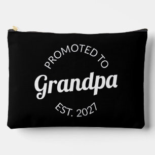 Promoted To Grandpa Est 2027 New Papa I Accessory Pouch