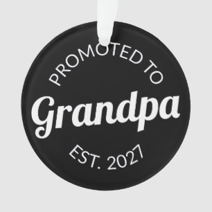Promoted To Grandpa Est 2027 New Papa I Ornament