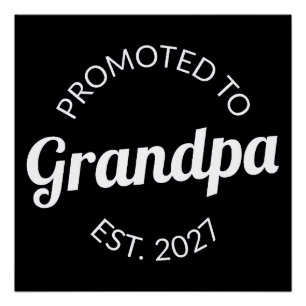 Promoted To Grandpa Est 2027 New Papa I Poster