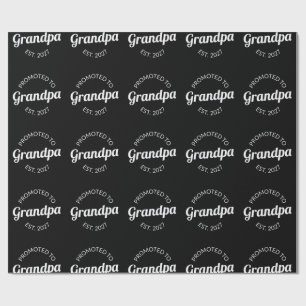Promoted To Grandpa Est 2027 New Papa I Wrapping Paper