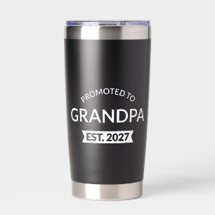 Promoted To Grandpa Est 2027 New Papa II Insulated Tumbler