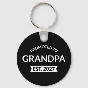 Promoted To Grandpa Est 2027 New Papa II Key Ring