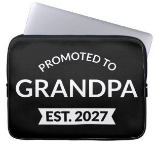 Promoted To Grandpa Est 2027 New Papa II Laptop Sleeve