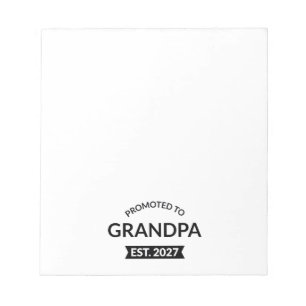 Promoted To Grandpa Est 2027 New Papa II Notepad