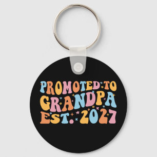Promoted To Grandpa Est 2027 New Papa Key Ring
