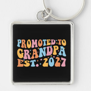 Promoted To Grandpa Est 2027 New Papa Key Ring