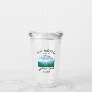 Promoted To Grandpa Est 2027 New Papa VI Acrylic Tumbler