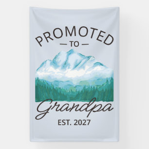 Promoted To Grandpa Est 2027 New Papa VI Banner