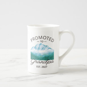Promoted To Grandpa Est 2027 New Papa VI Bone China Mug