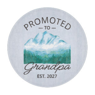 Promoted To Grandpa Est 2027 New Papa VI Cutting Board