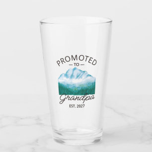 Promoted To Grandpa Est 2027 New Papa VI Glass