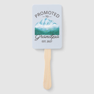 Promoted To Grandpa Est 2027 New Papa VI Hand Fan