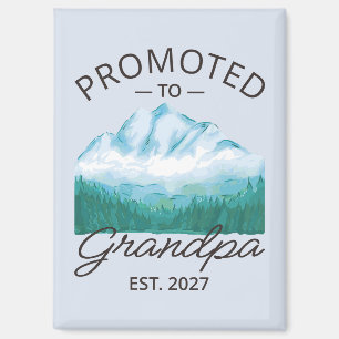 Promoted To Grandpa Est 2027 New Papa VI Magnet