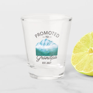 Promoted To Grandpa Est 2027 New Papa VI Shot Glass