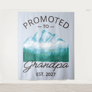 Promoted To Grandpa Est 2027 New Papa VI Tapestry