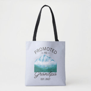 Promoted To Grandpa Est 2027 New Papa VI Tote Bag