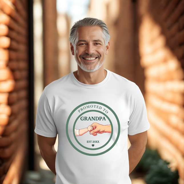 Promoted to Grandpa Est. 20XX T-Shirt (Creator Uploaded)