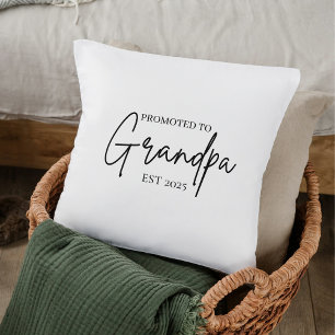 Promoted to Grandpa EST   New Grandpa Gift Cushion