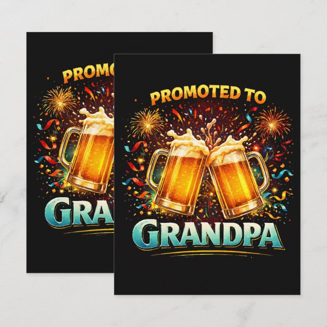 Promoted To Grandpa Future Announcement (Front/Back)