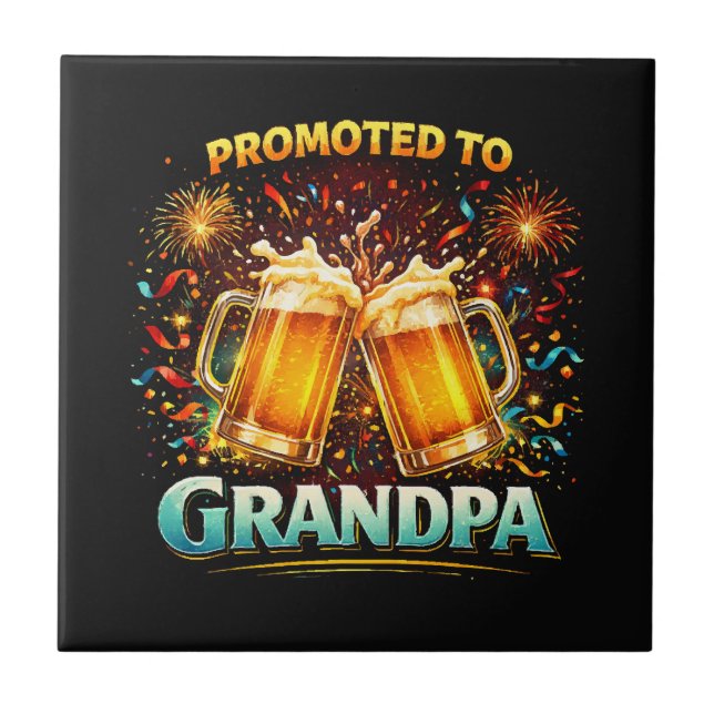 Promoted To Grandpa Future Ceramic Tile (Front)
