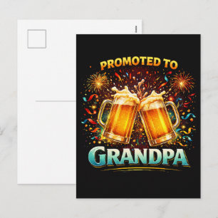 Promoted To Grandpa Future Holiday Postcard