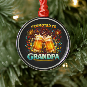 Promoted To Grandpa Future Metal Ornament