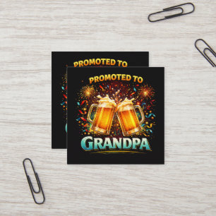 Promoted To Grandpa Future Square Business Card