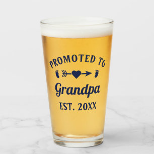 Promoted To Grandpa Grandfather Abuelo Gramps Papa Glass