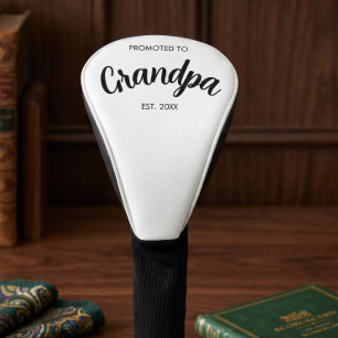 Promoted To Grandpa Pregnancy Reveal Grandma Gift Golf Head Cover
