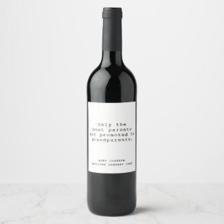 Promoted to Grandparents Baby Announcement Label