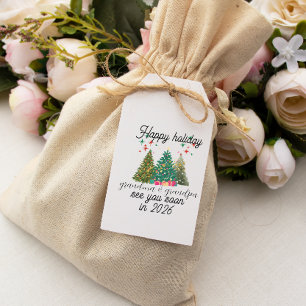 Promoted to Grandparents Christmas tree Gift Tags