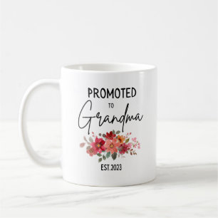 Promoted To Grandparents Est 2023 Grandma Mug