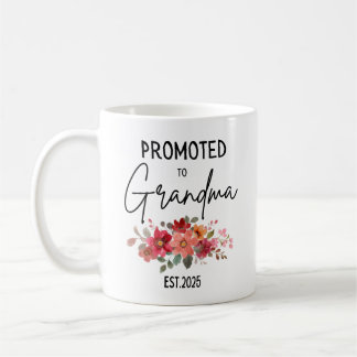 Promoted To Grandparents Est 2025 Grandma Coffee Mug