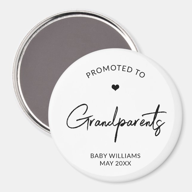 Promoted to Grandparents Pregnancy Announcement Magnet (Front/Back)