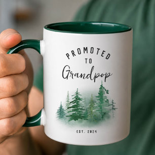 Promoted to Grandpop Mug   Grandpa Gift