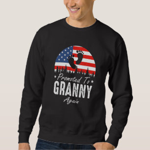 Promoted To Granny Again 2024 US Flag Father's Day Sweatshirt