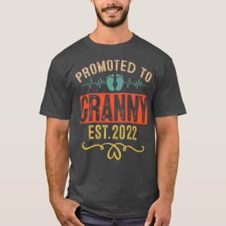 Promoted to Granny Again Est 2022 Grandma Mothers T-Shirt