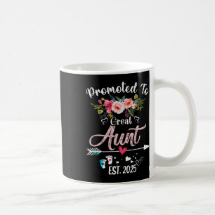 Promoted To Great Aunt 2025 Mothers Day First Time Coffee Mug