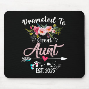 Promoted To Great Aunt 2025 Mothers Day First Time Mouse Pad